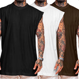 Kit 3 Camiseta Regata Streetwear Básica Em Algodão Plus Size
