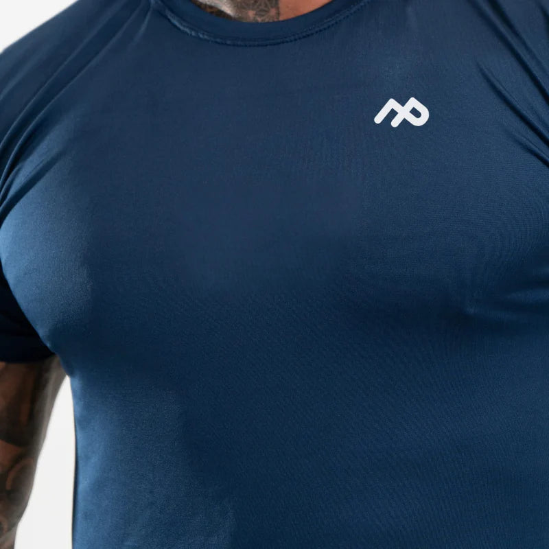 Camiseta Dry Fit Manga Curta Proteção UV50+ Azul