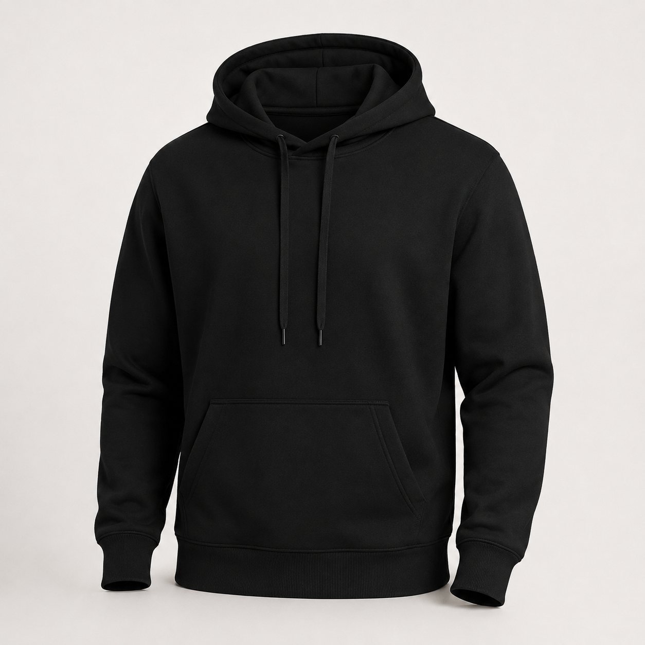 Moletom Canguru Algodão Atacado Promoção Preto Liso Sem Estampa