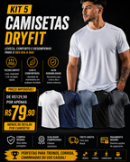 Kit 5 Camisetas DryFIT