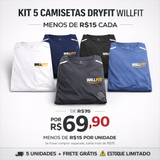 Kit 5 Camisetas Dry WillFIT
