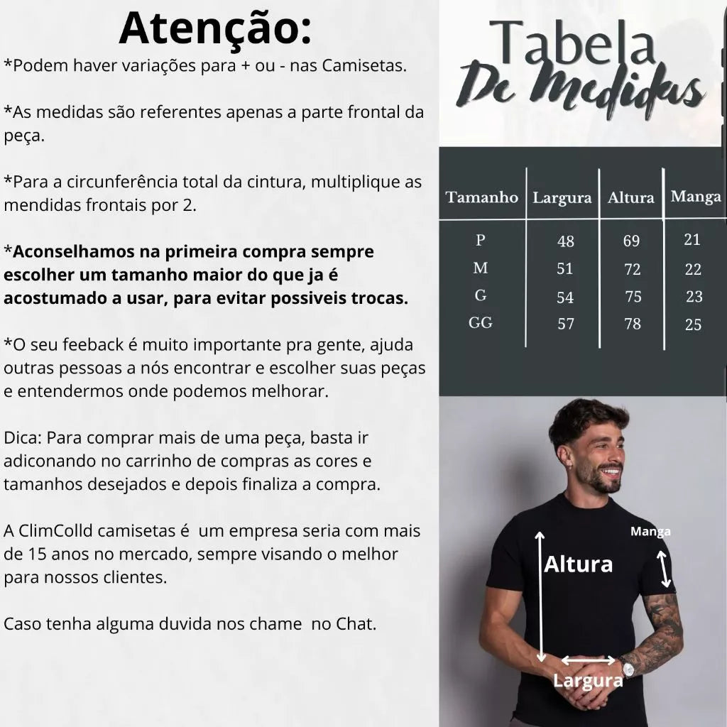 Camiseta Masculina Camisa Basica 100% Algodão Premium