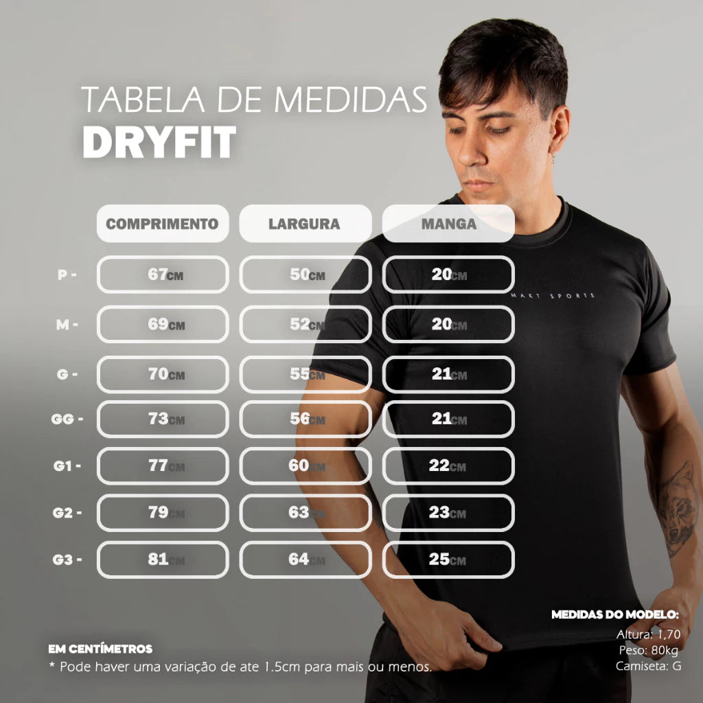 Kit 5 Camisetas + 3 bermudas DryFIT - Frete Grátis