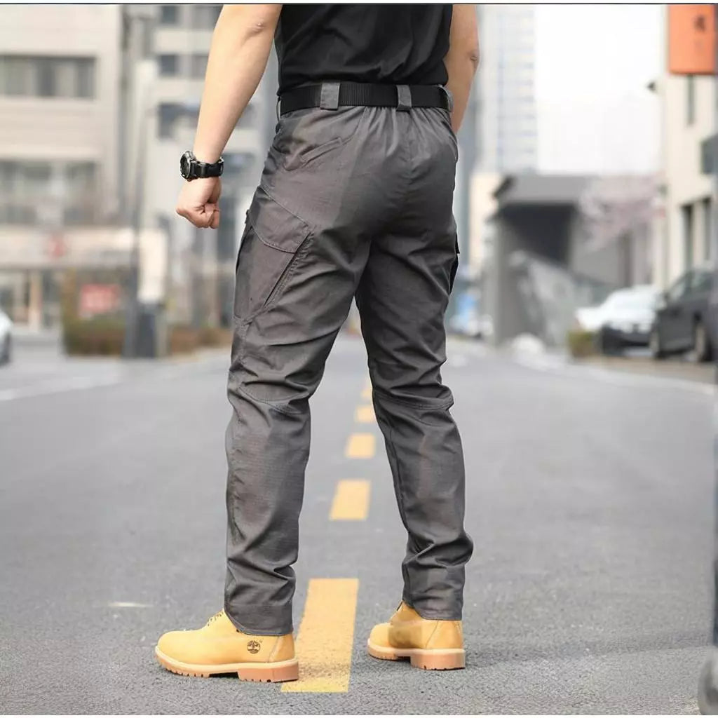 Calça Cargo Tática à Prova de Vento e Água com Bolsos Múltiplos - P ao G4