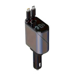 Carregador de carro retrátil 4 em 1 para iPhone e Android