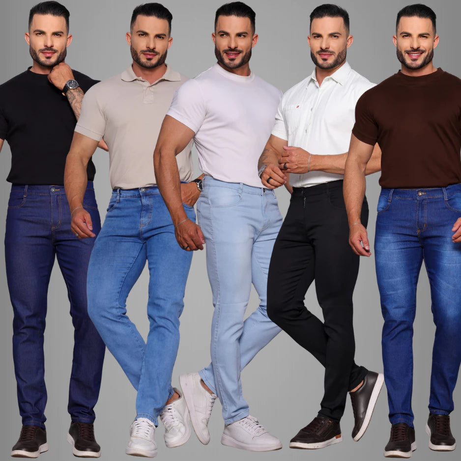 Calça Jeans Masculina Skinny Com Elastano Premium Promoção