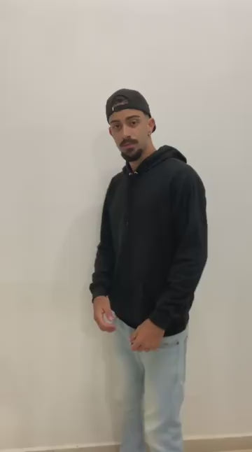 Moletom Canguru Algodão Atacado Promoção Preto Liso Sem Estampa