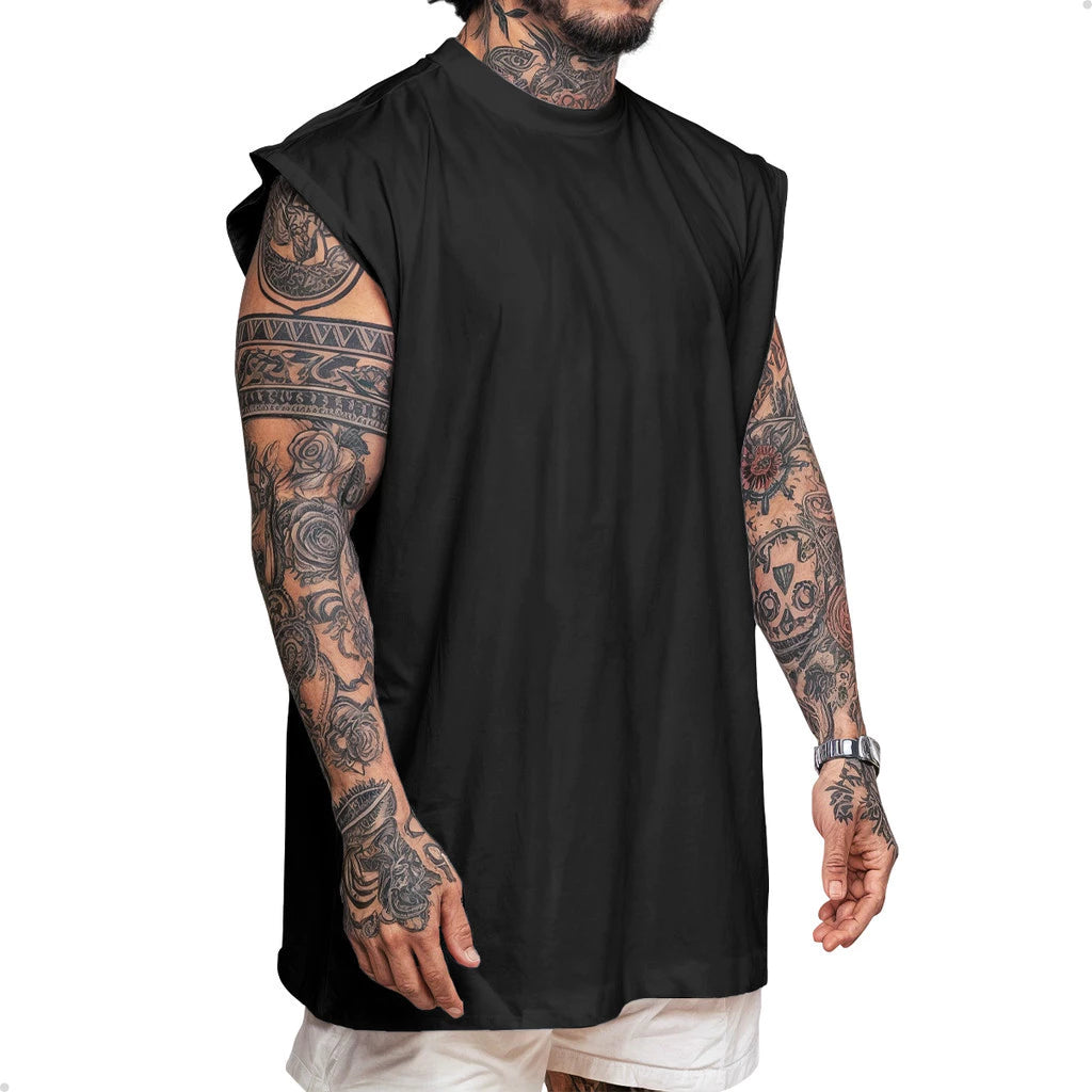 Kit 3 Camiseta Regata  Streetwear Básica Em Algodão Plus Size