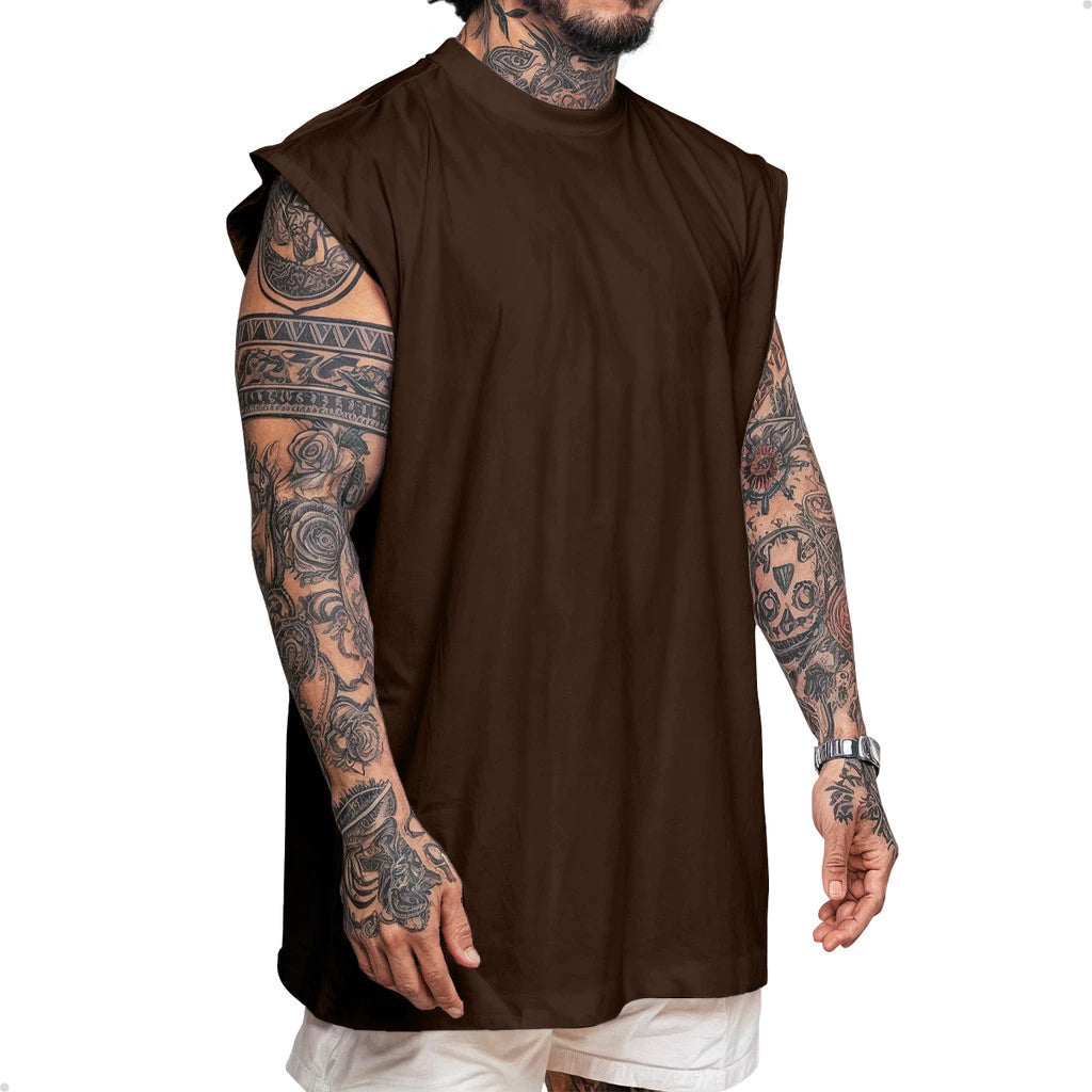 Kit 3 Camiseta Regata  Streetwear Básica Em Algodão Plus Size