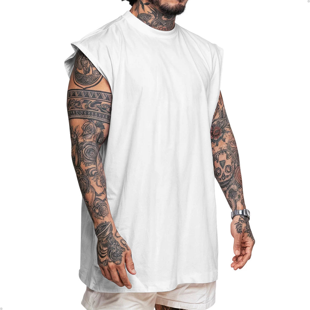 Kit 3 Camiseta Regata  Streetwear Básica Em Algodão Plus Size