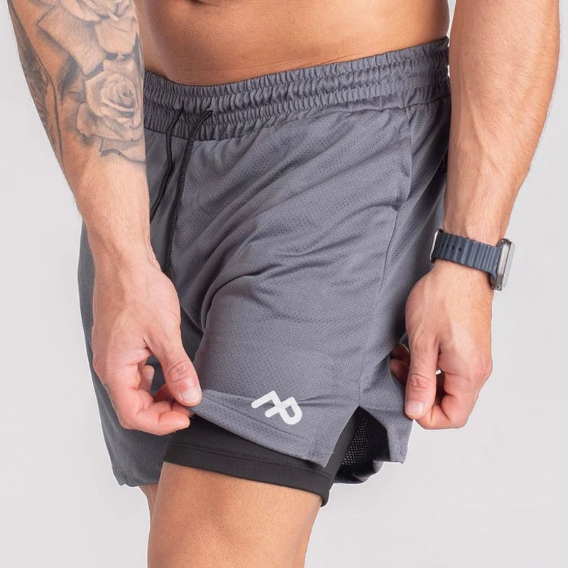 Shorts dryfit de compressão Cinza